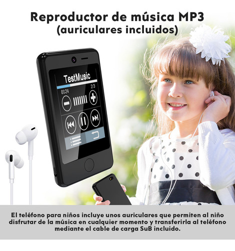 Teléfono Móvil Para Niños Teléfono Llamada 2g Inteligente Para Niños Con Ranura Para Tarjeta Sim, Equipado Con Cpu Mtk6262d Y Lente Cmos Admite Tarjeta Tf Children Smartphone Móvil Para Llamadas Niño