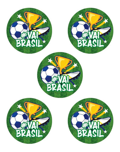 Bolacha De Chopp Porta Copos Copa Do Mundo Brasil 5 Und. Eva Cor verdeeamarelo