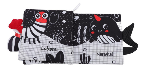Libro Para Bebés De Tela Suave, Blanco Y Negro, Con Forma Es