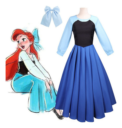 Vestido De Fiesta Con Disfraz De Princesa Ariel Para Adulto