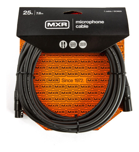 Cable Micrófono Mxr Dcm25 Canon 25 Ft 7.6 Metros Negro Cuo