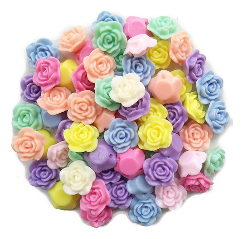 Qingxi Charm Mixed Lots Acrílico Rose Bead Button Diy Beadi