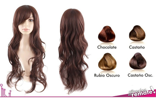 ! Peluca 60cm Negro Color Pelo Liso Natural !