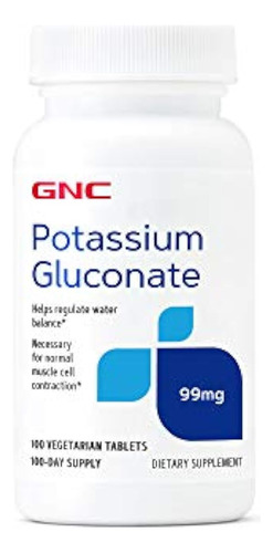 Gnc Gluconato De Potasio Apoya La Funcion Muscular Normal