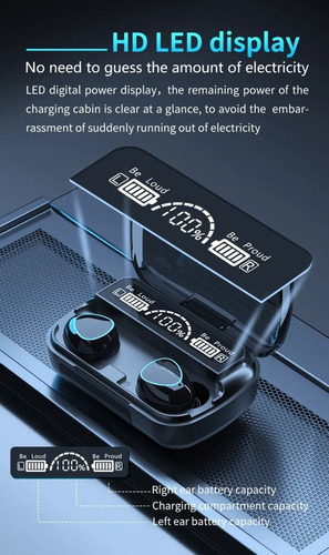 Nnn Audífonos In-ear Inalámbricos Bluetooth M10 Negro Color