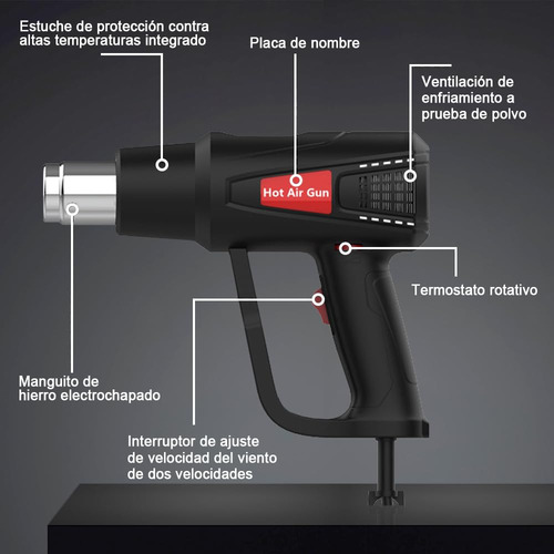 Pistola De Calor, Pistola De Aire Caliente 2000w