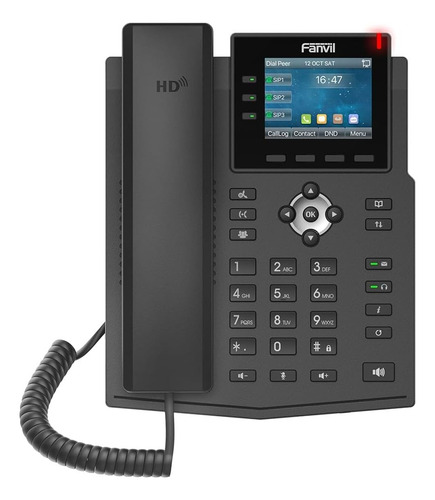 Teléfono empresarial Fanvil X3u Ip de 6 líneas (PoE) 2p Gigabit