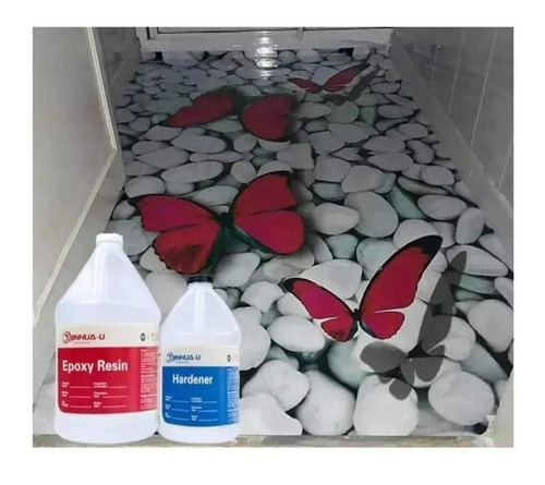 Imagen 6 de 6 de Resina Epoxica Porcelanato Liquido Cristalina, Alto Brillo