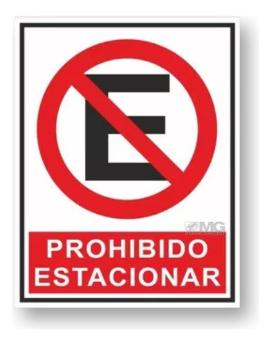 Calco Prohibido Fumar - Estacionar 