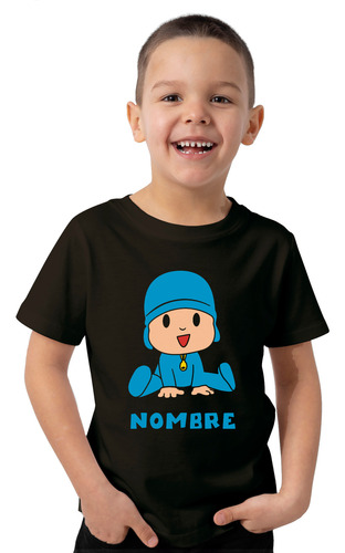 Remera Niño Algodon Pocoyo Dibujo Personalizada Con Nombre 2