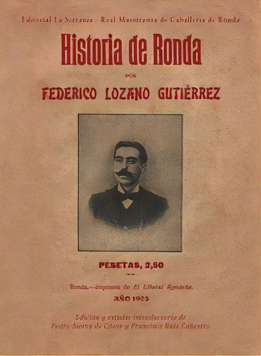 Historia De Ronda, De Lozano Gutierrez,federico. Editorial La Serrania,editorial En Español