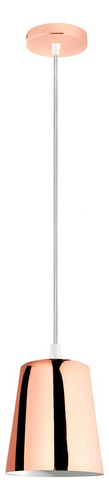 Colgante Techo Riel Moderno 1 Luz Led E27 Deco Ilumicacion Estructura Cobre