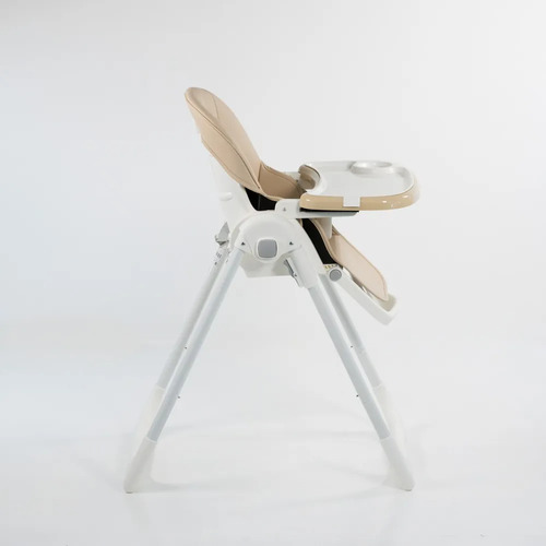 Silla De Comer Bebe Alturas Posiciones Reclinable Con Ruedas 3028 Con Ruedas Beige
