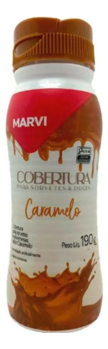 Kit C/3 Cobertura Para Sorvete Marvi Caramelo 190g