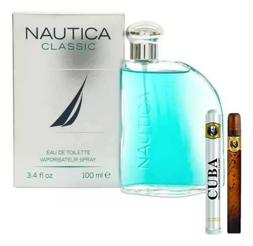 Nautica Classic 100ml Caballero Original+perfume Cuba 35ml