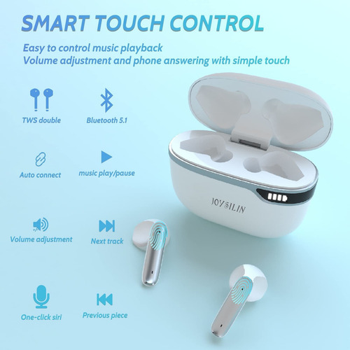 Audífonos True Wireless Auriculares Micrófono I...