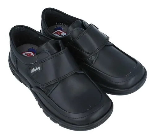 Zapato Escolar Mickey Negro De Piel Talla. 17.5 21.0