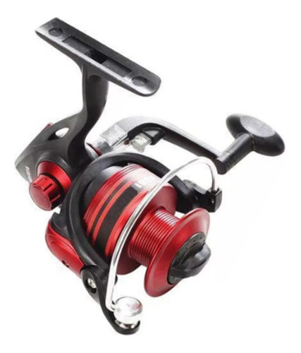 Carrete de pesca Rubi Rb 4000, 3 rodamientos, colección 5.2:1, color rojo