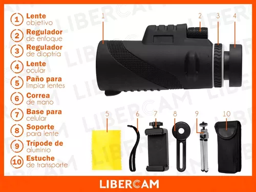 Lente Telescopio Monocular Con Trípode Para Celular