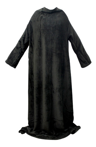 Imagem 1 de 5 de Cobertor Com Mangas Preto 1,60 X 1,30 Cm 03335