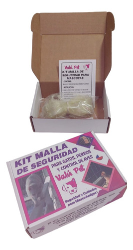 Malla Seguridad Mascotas 2x2 Mts Kit C/ Amarras Plasticas