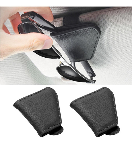 2 Soporte Para Lente Sol Visera Automovil Clip Magnetico