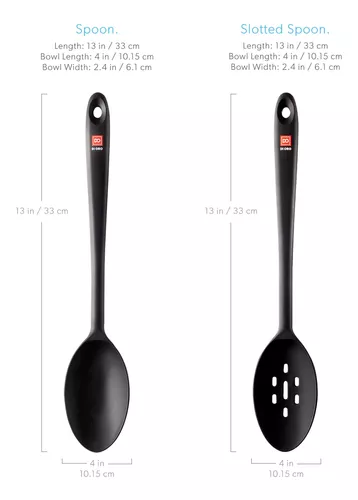 DI ORO - Cucharas de silicona para cocinar, cucharas de cocina grandes para  mezclar, servir y agitar, utensilios antiadherentes resistentes al calor