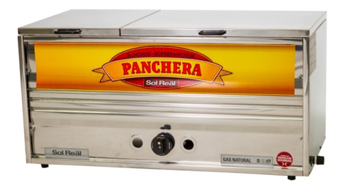 Panchera Grande A Gas Sol Real 84cm Acero Gas Natural