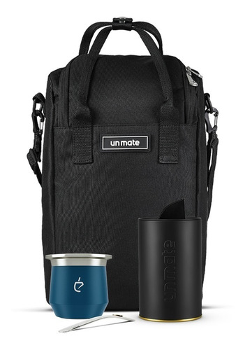 Imagen 1 de 10 de Pack Matero Un Mate - Bolso Negro
