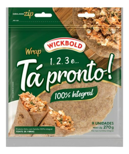3 Pacote Wrap Tá Pronto! Integral Pacote Wickbold Com 270g