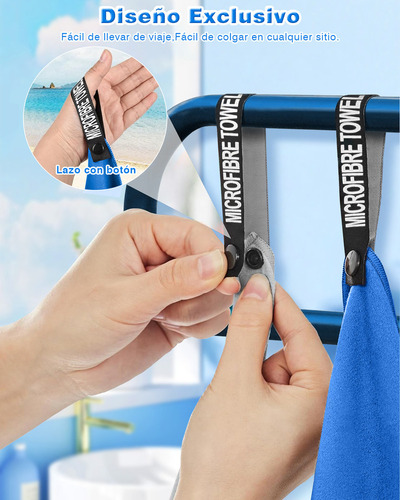 A Toalla Microfibra Secado Rápido Natación Gym Playa