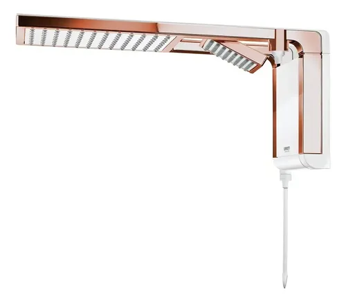 Chuveiro Acqua Duo Lorenzetti Branco/ Rose Gold 6800w Cor Branco/Rosé Potência 6800 W