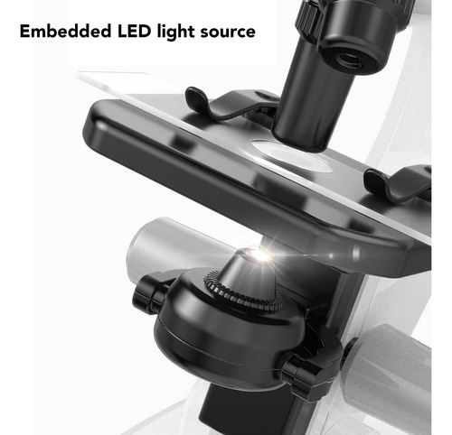 Kit De Microscopio For Niños Con Microscopio Led 1200x Con