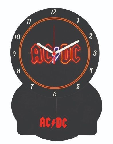 Relógio de parede Modernato ACDC com pêndulo musical