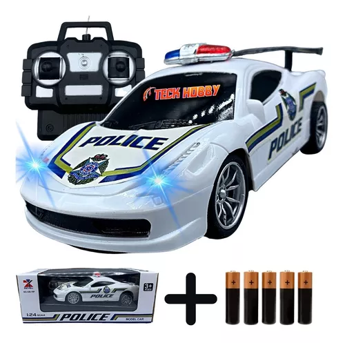 Brinquedo Carrinho de Policia c/ Controle Remoto Branco - Shop