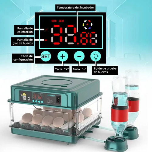 Incubadora 64 Huevos Automatico De Pollos Y Aves Corral