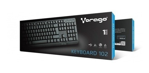 Imagen 2 de 3 de Teclado Vorago Kb-102 Multimedia Usb Negro