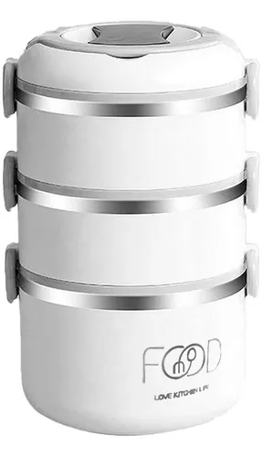 Fiambrera de acero inoxidable Tiffin mejor calidad de acero | Caja de acero  inoxidable Tiffin 2 Nos Piezas (Color - Plata)