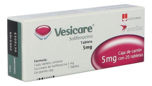 Vesicare 5 Mg Caja Con 20 Tabletas