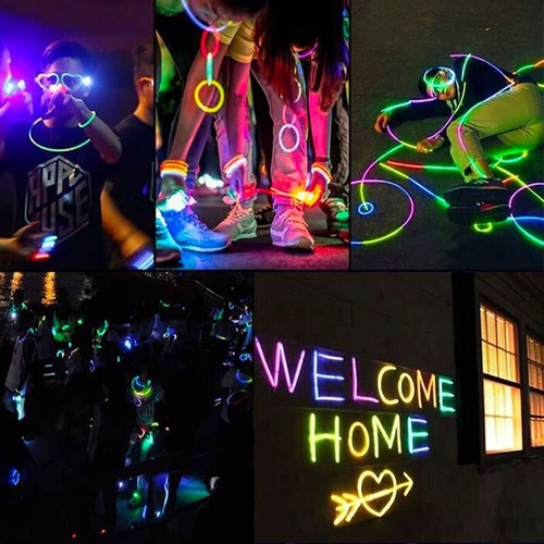 12 Unidades De Barras Luminosas Y Pulseras Fluorescentes