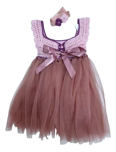 Vestido de croche com saia de tule sales