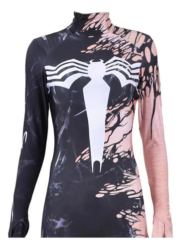 Venom Mujer Disfraz Traje Spiderman Symbiote Zentai Cosplay