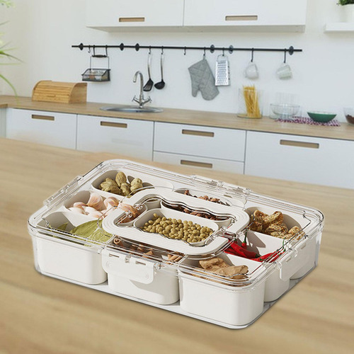 Contenedor De Comida Dividido, Caja De Condimentos, Caja L