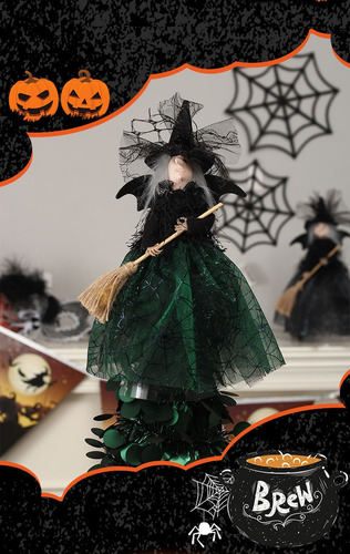 Escoba De Bruja Muñeca Voladora Decoración Bruja Hermoso Amo