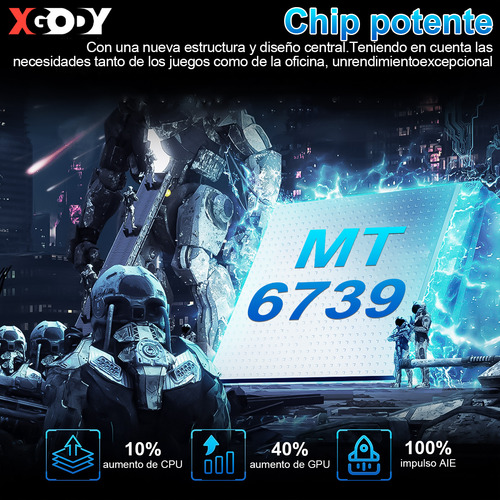 Teléfono Móvil Smartphone Xgody V80j 6+128gb Ram Dual Sim 6.528 Pulgada Hd Android 13 Cell Phone Con Reconocimiento Facial Y Desbloqueo 5000mah Gris