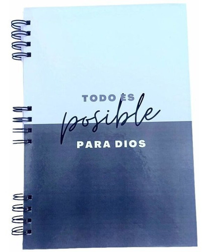 Cuaderno Cristiano A4 Tapa Dura Gris - Todo Es Posible Para