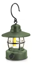 Comprar Lampara Diseño Retro Led Linterna Camping Recargable Lamparas 6w Abs 14cm Resistente Al Agua Hauki Luz Campamento Clasica Y Cable Usb Tipo-c Farol Linterna Diseño Vintage Color Verde