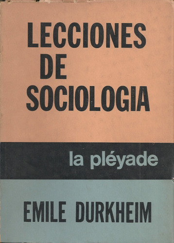 Lecciones De Sociología / Emile Durkheim