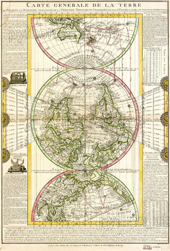 Cuadro Mapa Planisferio Mapamundi Carta General De La Tierra