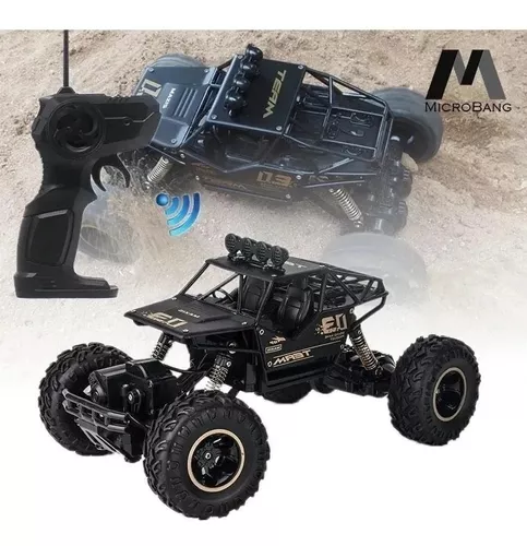 Carro Carrinho Controle Remoto 4x4 Grande Elétrico Recarregavel Diversas  Cores 1:18 Rock Crawler Acelera Terra Pedras